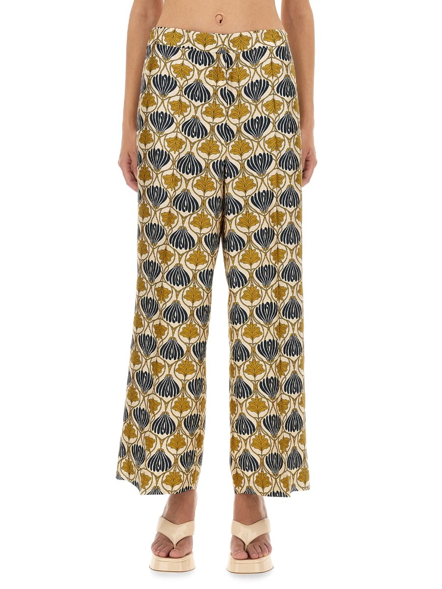 Explore the authentic S MAX MARA women's SILK PANTS "TIMEC" in MULTICOLOUR