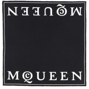 Elevate your look with the Alexander Mcqueen women's SILK SCARF in Black
