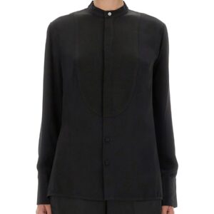Elevate your look with the Victoria Beckham women's SILK SHIRT in Black
