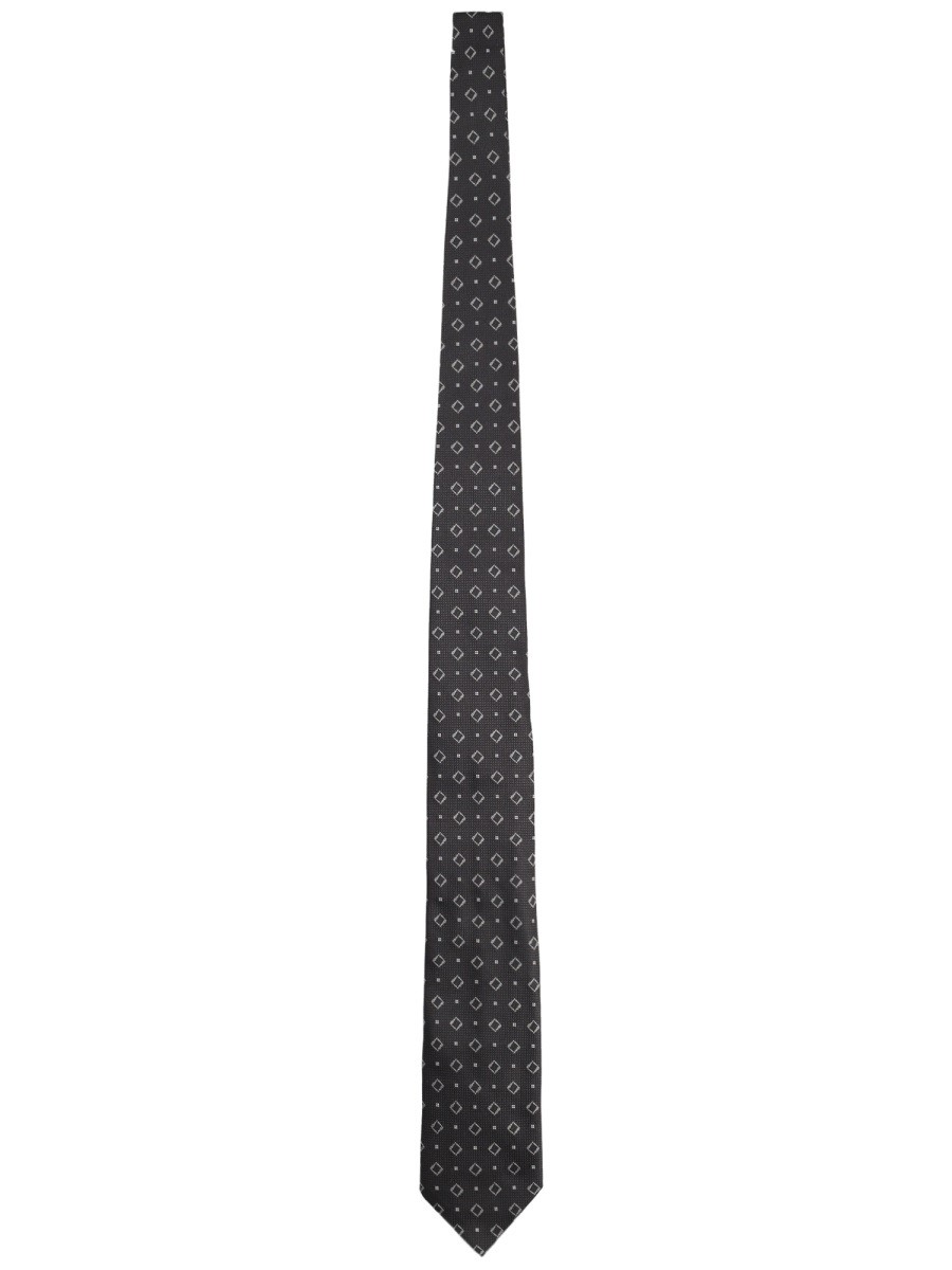 Discover the authentic Boss men's SILK TIE in Black