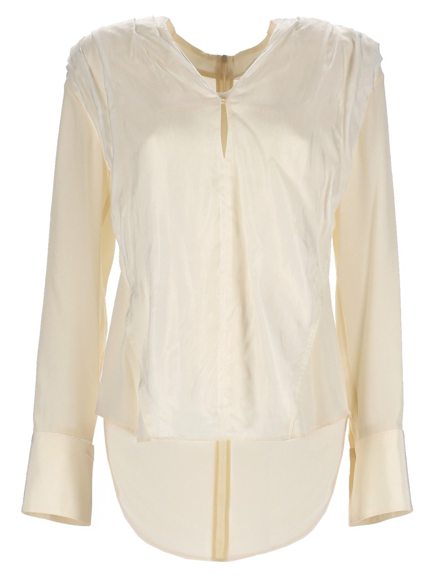 Discover the authentic Victoria Beckham women's SILK TOP in Ivory