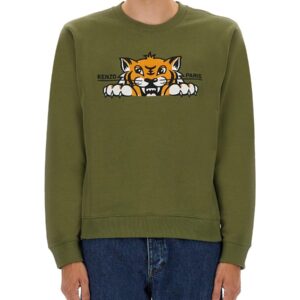 Discover the authentic Kenzo men's SILM FIT SWEATSHIRT in GREEN
