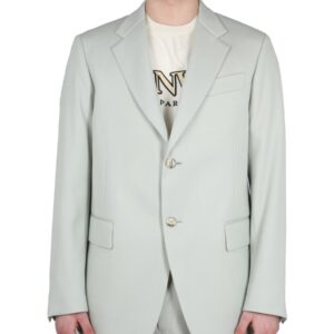 Refresh your wardrobe with the Lanvin men's SINGLE-BREASTED BOXY JACKET in GREEN