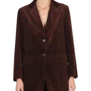Explore the authentic MARGARET HOWELL women's SINGLE-BREASTED JACKET in Brown