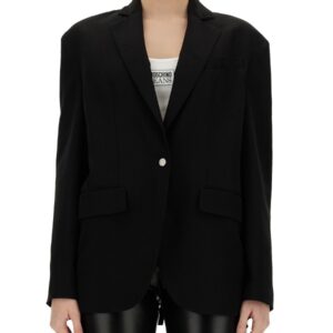 Explore the authentic MOSCHINO JEANS women's SINGLE-BREASTED JACKET in Black