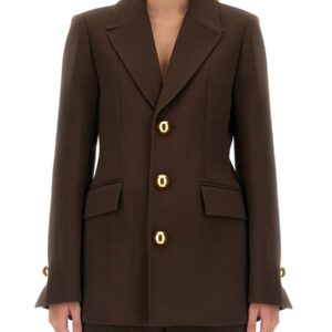Discover the authentic AMI PARIS women's SINGLE-BREASTED JACKET in Brown