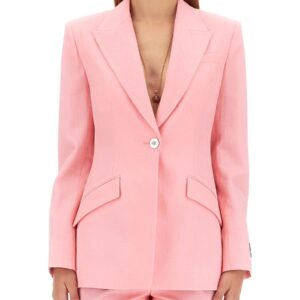 Explore the authentic Versace women's SINGLE BREASTED MEDUSA JACKET in Pink