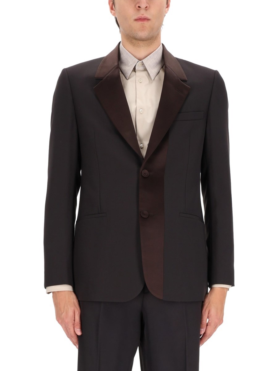 Explore the authentic Fendi men's SINGLE-BREASTED TAILORED JACKET in Brown