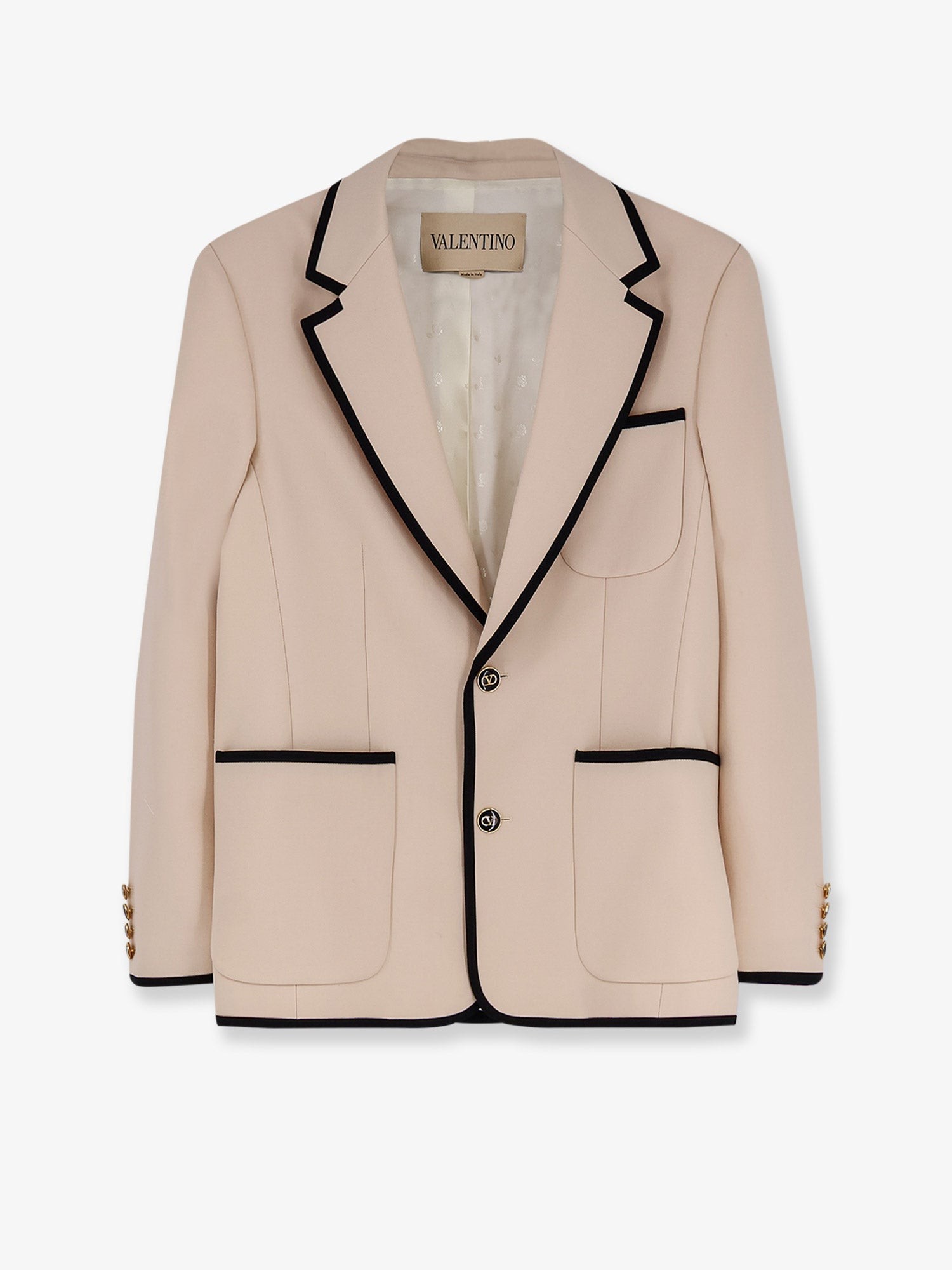 Discover the authentic Valentino men's Single-breasted virgin wool blazer in BURRO