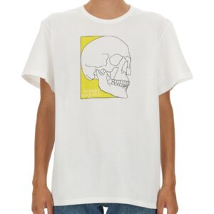 Explore the authentic Alexander Mcqueen men's SKULL PRINT T-SHIRT in White