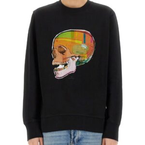 Explore the authentic PS BY PAUL SMITH men's "SKULL SKETCH" PRINT SWEATSHIRT in Black