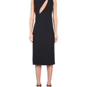 Discover the authentic Versace women's SLEEVELESS MIDI DRESS WITH CUTOUTS in Black