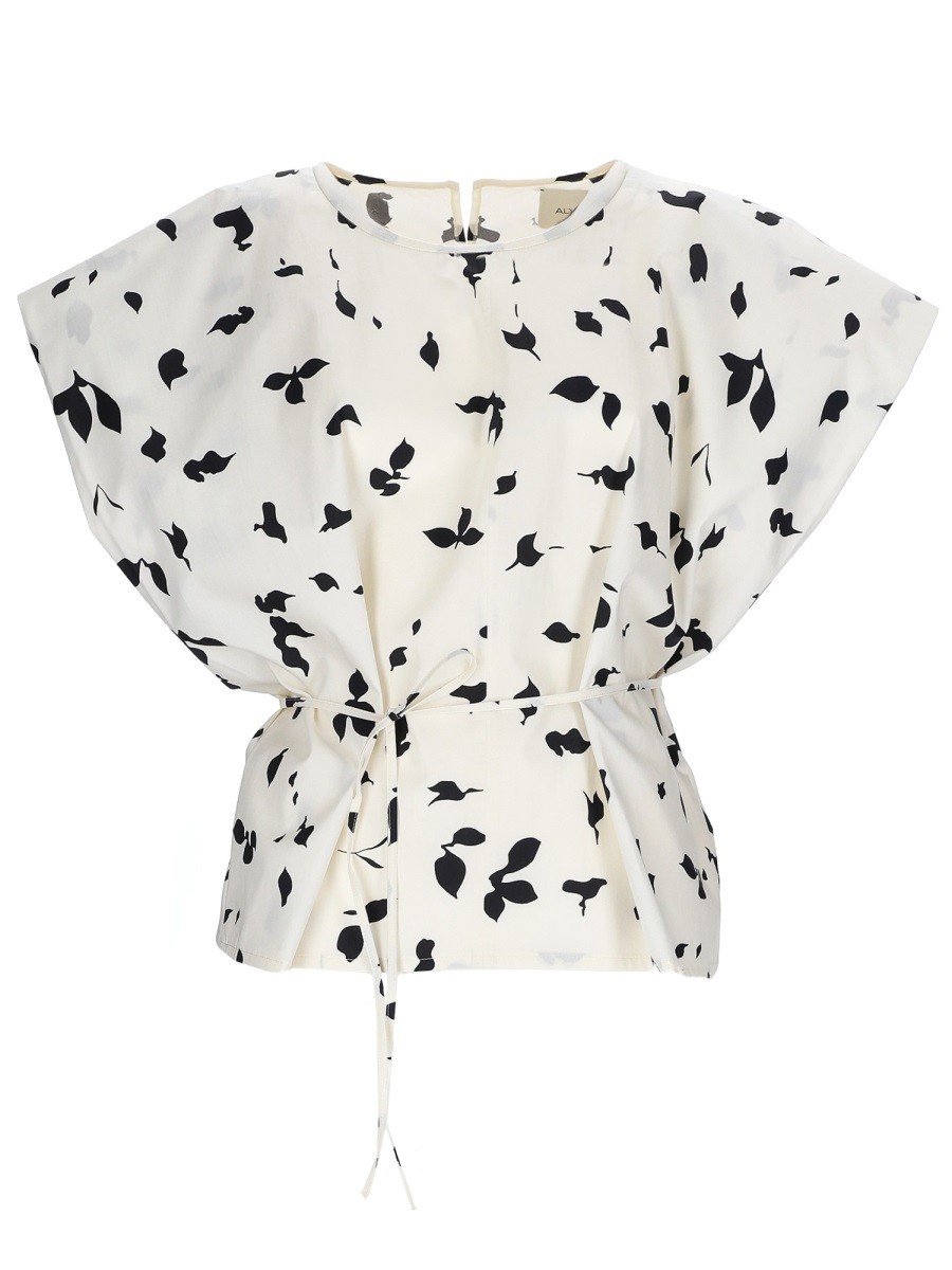 Refresh your wardrobe with the ALYSI women's SLEEVELESS TOP WITH RIBBON in White