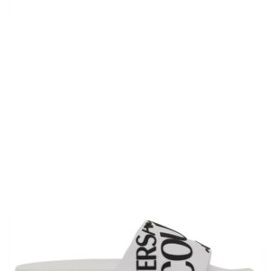 Explore the authentic Versace Jeans Couture women's SLIDE SANDAL WITH LOGO in White