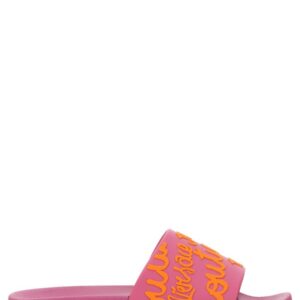 Explore the authentic Versace Jeans Couture women's SLIDE SANDAL WITH LOGO in Pink
