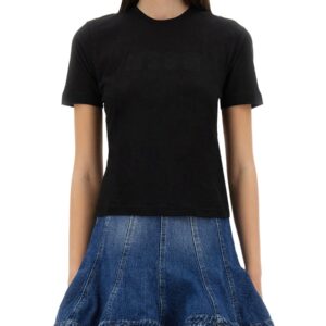 Discover the authentic msgm women's SLIM FIT T-SHIRT in Black