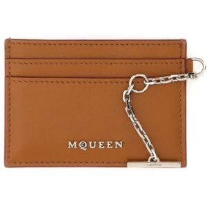 Explore the authentic Alexander Mcqueen women's SLING CARD HOLDER in BUFF