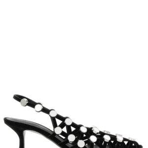 Refresh your wardrobe with the The Attico women's SLINGBACK "GRID" in Black