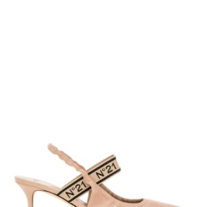 Discover the authentic N°21 women's SLINGBACK WITH LOGO in Nude