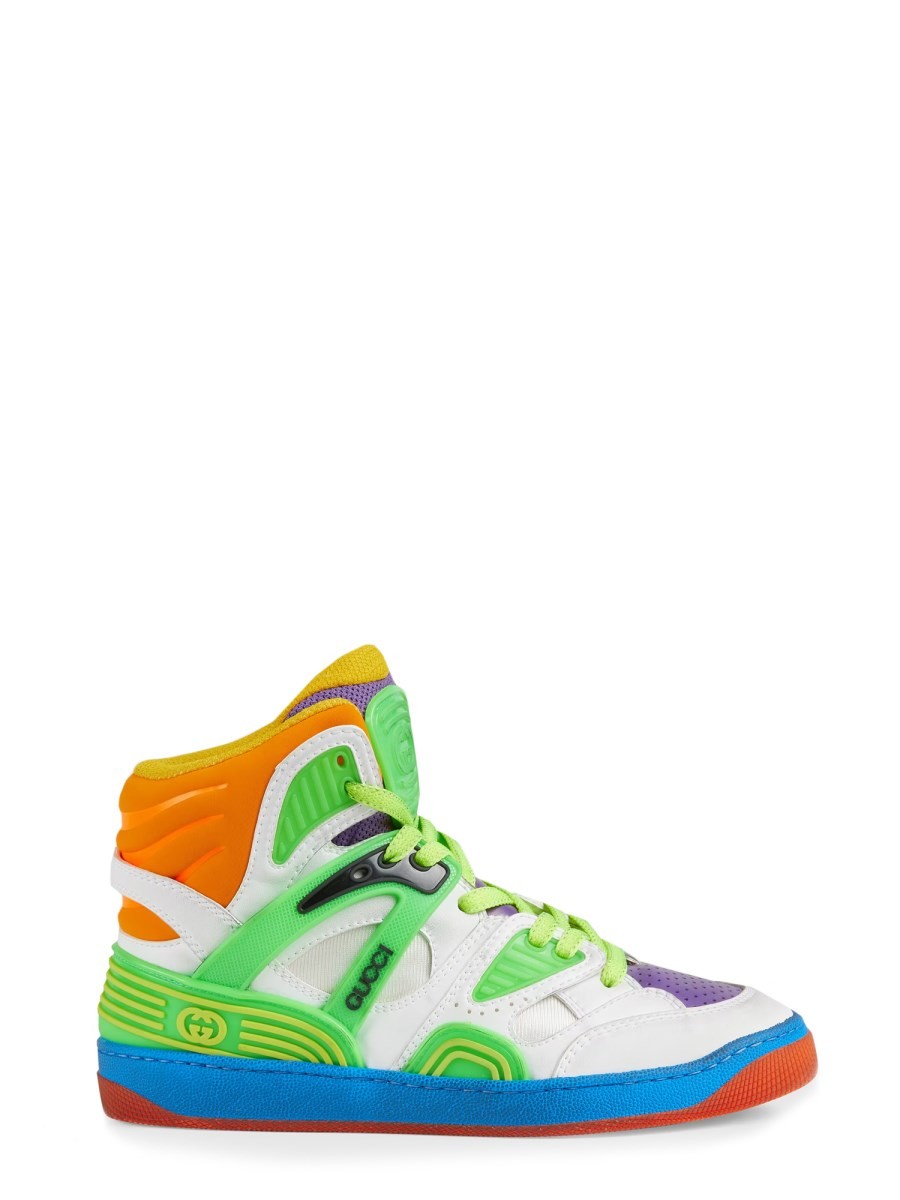 Discover the authentic Gucci women's SNEAKER BASKET in MULTICOLOUR