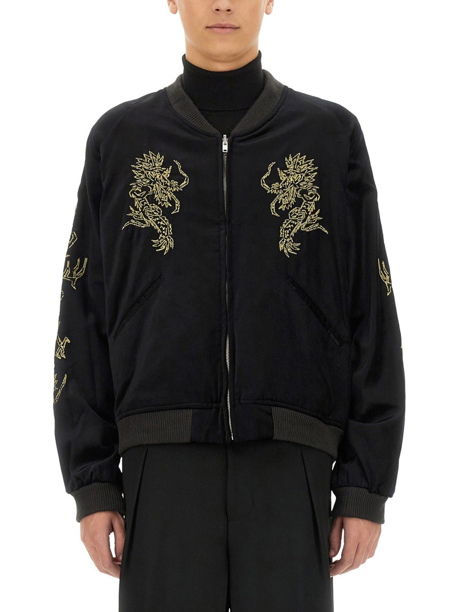 Explore the authentic SASQUATCHFABRIX men's SOUVENIR JACKET "EASTEND DRAGON" in Black