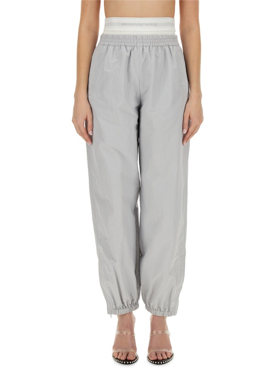 Explore the authentic Alexander Wang women's SPORTS PANTS WITH INTEGRATED UNDERWEAR in Grey