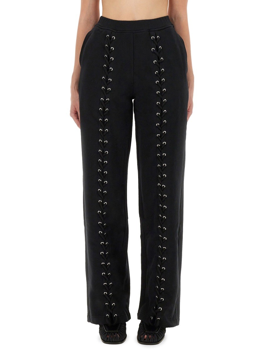 Explore the authentic ROTATE BIRGER CHRISTENSEN women's SPORTS PANTS WITH LACES in Black