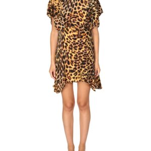 Discover the authentic stella mccartney women's SPOTTED PRINT MINI DRESS in ANIMALIER