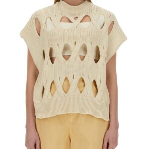 Refresh your wardrobe with the ALYSI women's "SPRINGTIME" JERSEY in beige