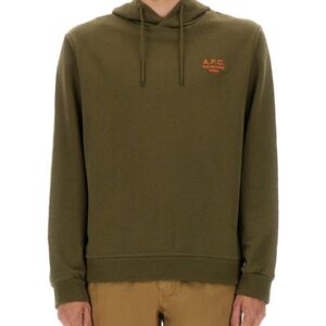 Refresh your wardrobe with the A.P.C. men's STANDARD HOODIE in GREEN