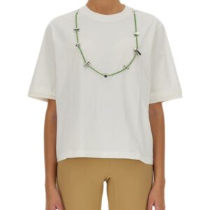 Elevate your look with the AMBUSH women's "STOPPERS" T-SHIRT in White