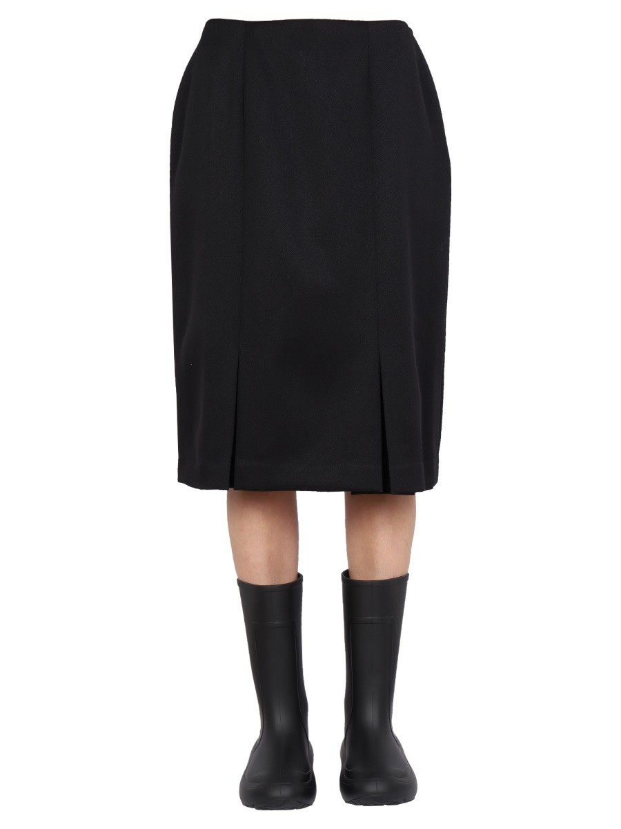 Refresh your wardrobe with the RAF SIMONS women's STRAIGHT CUT SKIRT in Black