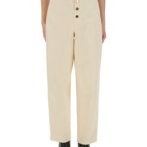 Refresh your wardrobe with the Moschino women's STRAIGHT FIT JEANS in beige