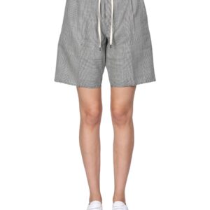 Explore the authentic ASPESI women's STRETCH FLANNEL BERMUDA SHORTS in Grey