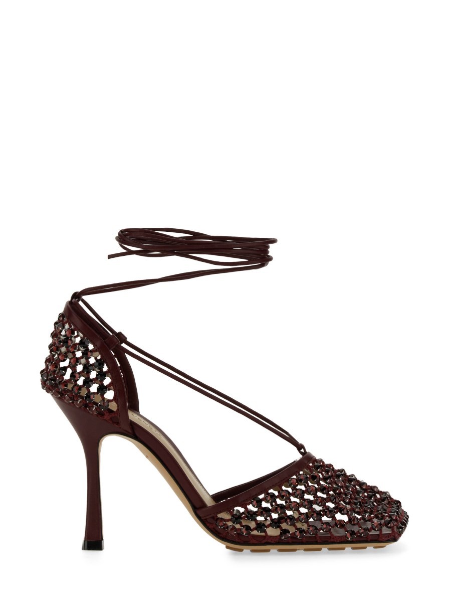Discover the authentic Bottega Veneta women's STRETCH SANDAL in Bordeaux