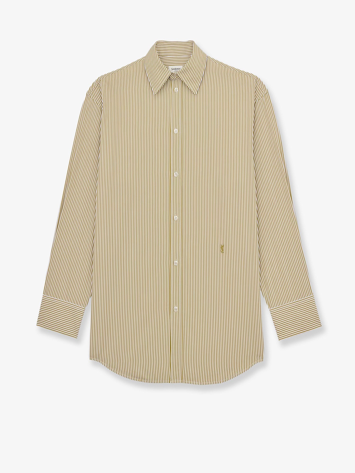 Refresh your wardrobe with the Saint Laurent women's Striped shirt in GREEN