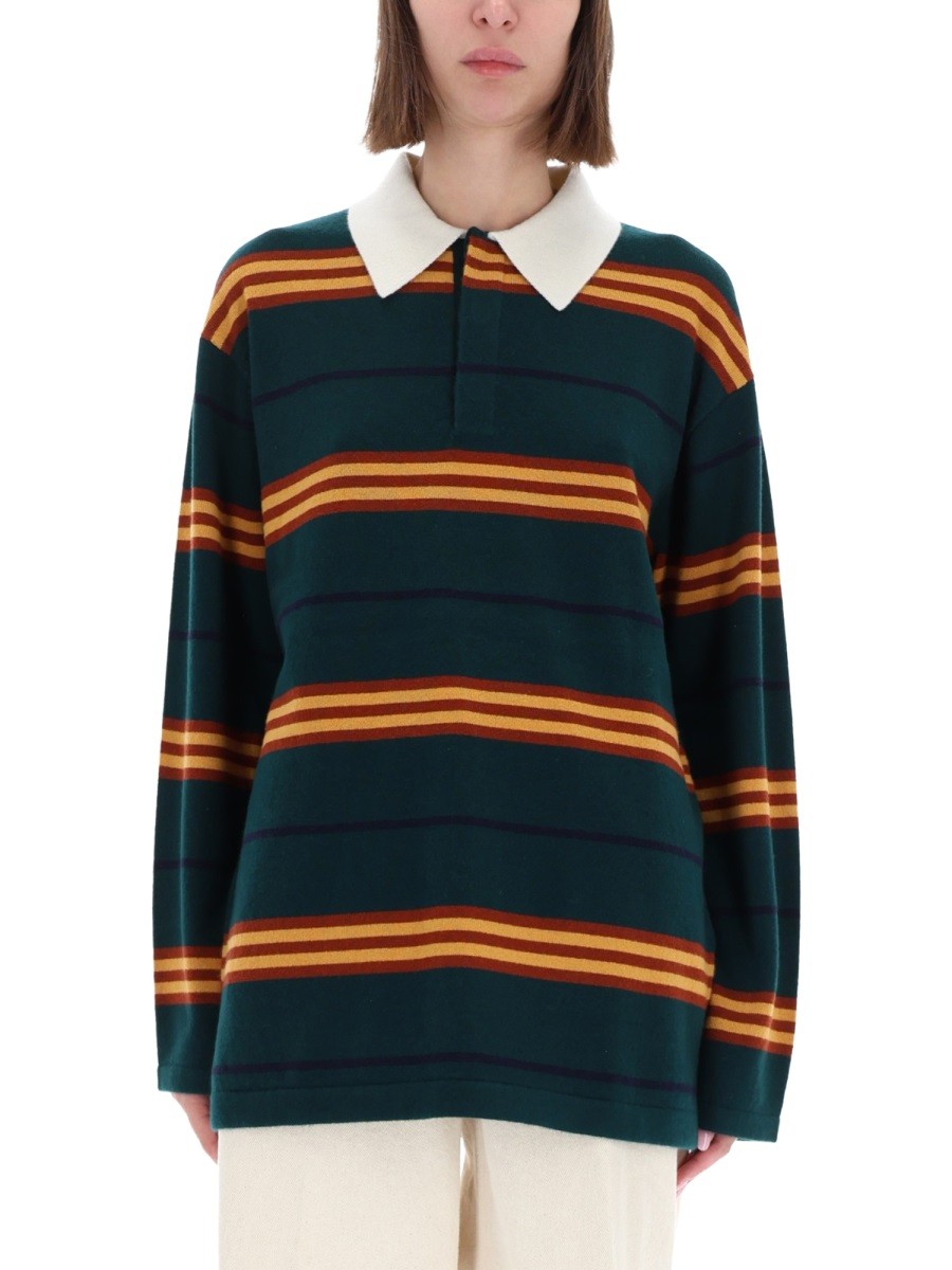 Explore the authentic GUEST IN RESIDENCE women's "STRIPED RUGBY" POLO SHIRT in MULTICOLOUR