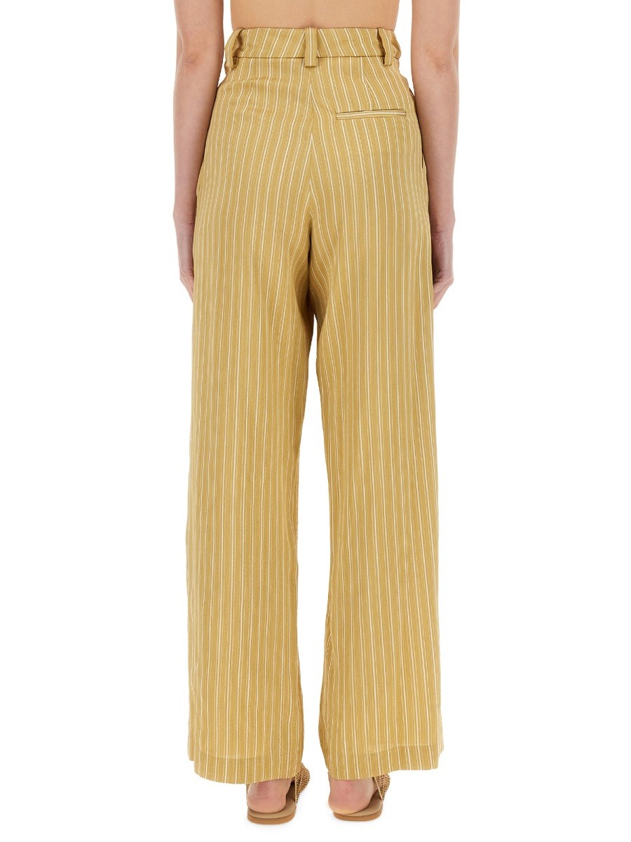 STRIPED SATIN TAILORED PANTS - Image 3