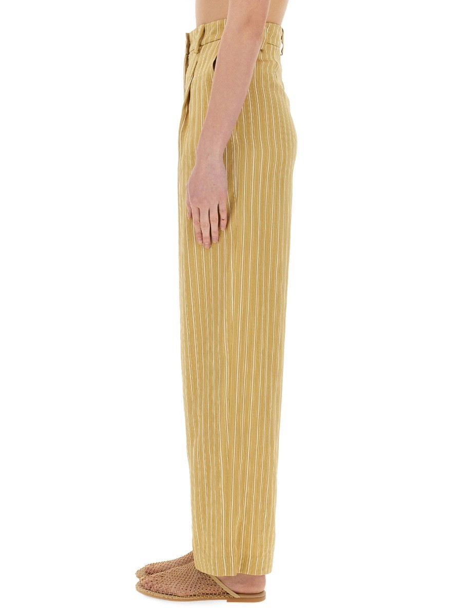 STRIPED SATIN TAILORED PANTS - Image 4