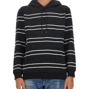 Refresh your wardrobe with the Saint Laurent men's STRIPED SWEATSHIRT in Black