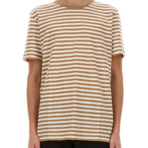 Refresh your wardrobe with the Boss men's STRIPED T-SHIRT in beige