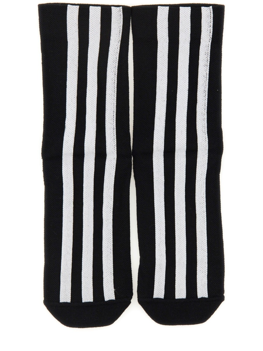 Discover the authentic Y - 3 unisex "STRIPES" SOCKS in Black