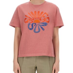 Explore the authentic PS BY PAUL SMITH women's SUMMER SUN PRINT T-SHIRT in Pink