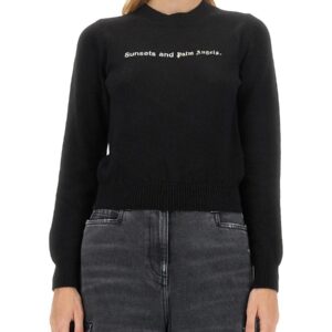 Discover the authentic Palm Angels women's SUNSETS SWEATER in Black