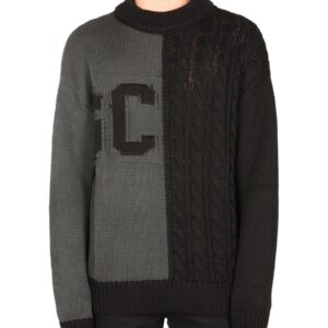Discover the authentic gcds men's SWEATER WITH LOGO INLAY in CHARCOAL