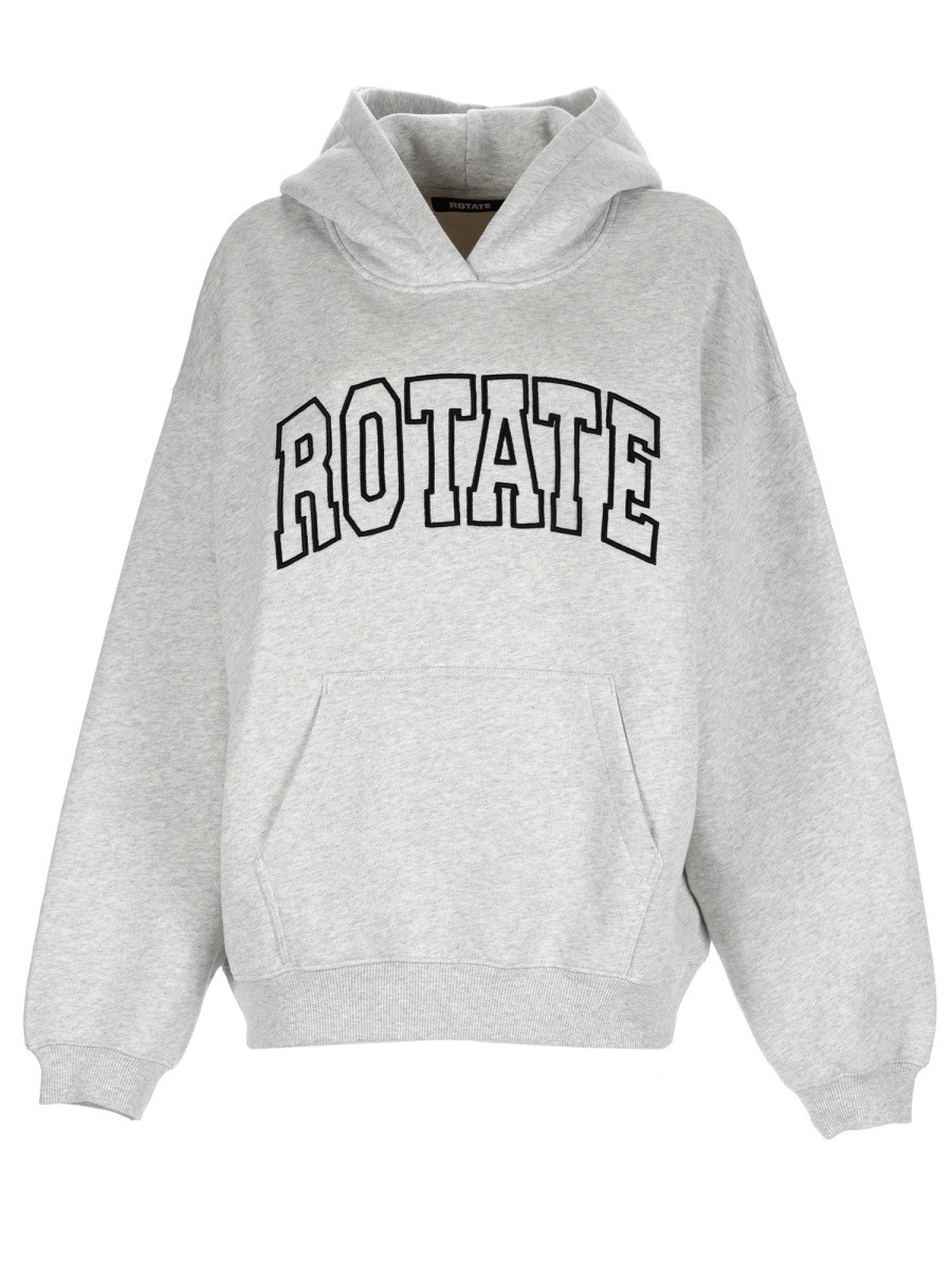 Refresh your wardrobe with the ROTATE women's SWEATSHIRT WITH LOGO in Grey