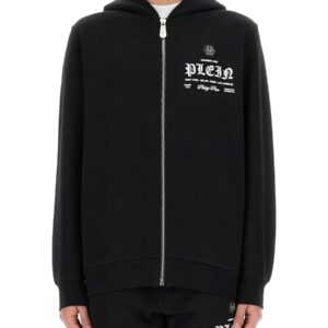 Refresh your wardrobe with the Philipp Plein men's SWEATSHIRT WITH LOGO in Black