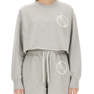 Explore the authentic stella mccartney women's SWEATSHIRT WITH LOGO in Grey