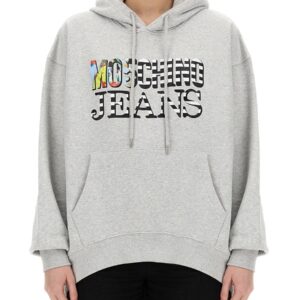 Explore the authentic MOSCHINO JEANS women's SWEATSHIRT WITH LOGO in Grey