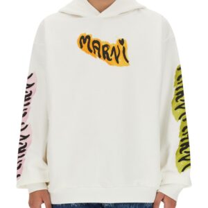 Refresh your wardrobe with the Marni men's SWEATSHIRT WITH LOGO in White